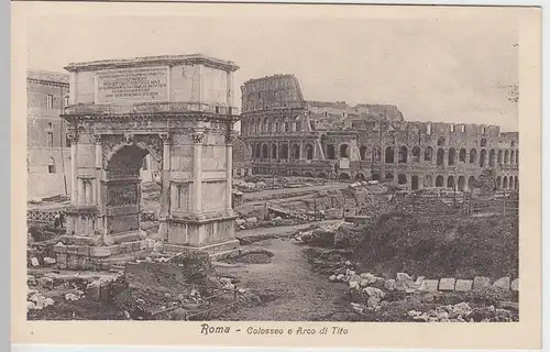 (52988) AK Rom, Roma, Colosseo, Arco di Tito, Titusbogen, vor 1945