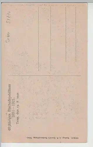 (69693) AK Dr. Michael Felix Korum, Bischof von Trier 1921