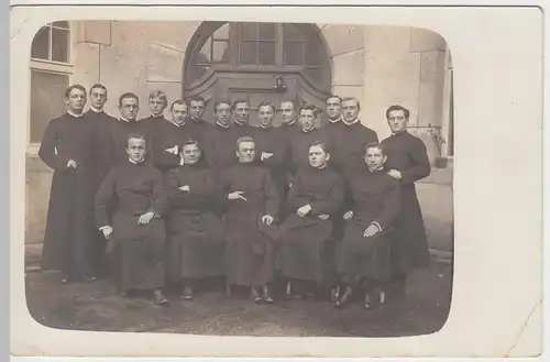 (51727) Foto AK Priesterseminar, Gruppenbild, Poststempel Dillingen 1913