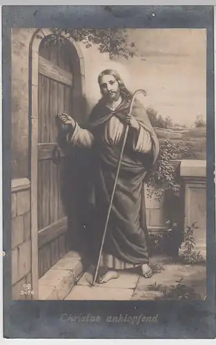 (107150) Foto AK Gemälde, Christus anklopfend 1915