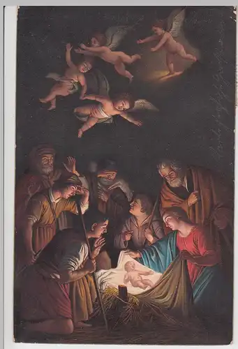 (103682) Künstler AK Geburt Christi, L'Adorazione dei Pastori, um 1909