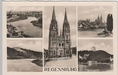 (78371) Foto AK Regensburg, Mehrbildkarte vor 1945