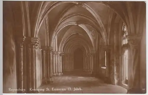 (54165) Foto AK Regensburg, Kreuzgang St. Emmeram, 1929