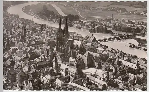 (21570) Foto AK Regensburg, Stadtansicht, Dom 1957