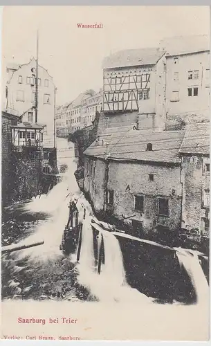 (99023) AK Saarburg b. Trier, Wasserfall, 1912