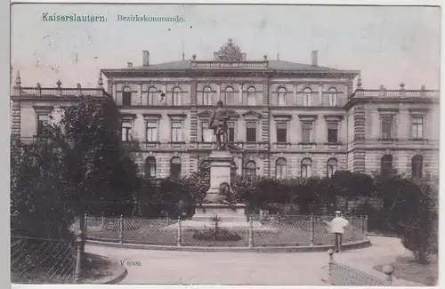(98255) AK Kaiserslautern, Bezirkskommando, Bismarckdenkmal 1906