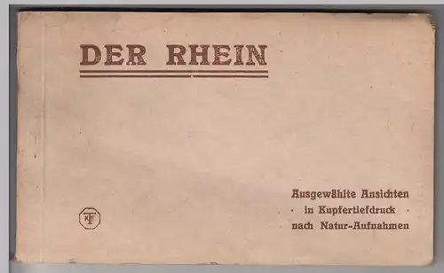 (97954) AK Der Rhein, Kartenheft mit 20 Karten, komplett, vor 1945