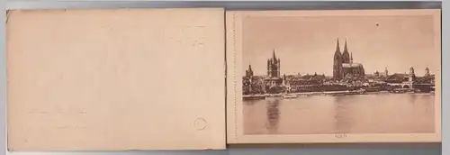 (97954) AK Der Rhein, Kartenheft mit 20 Karten, komplett, vor 1945