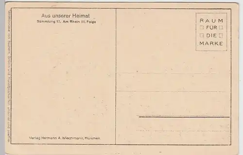 (97949) AK Abend am Rhein, Künstlerfoto Th.u.O. Hofmeister, vor 1945