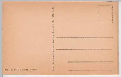 (97690) AK Reichsburg Cochem, aus Leporello, vor 1945