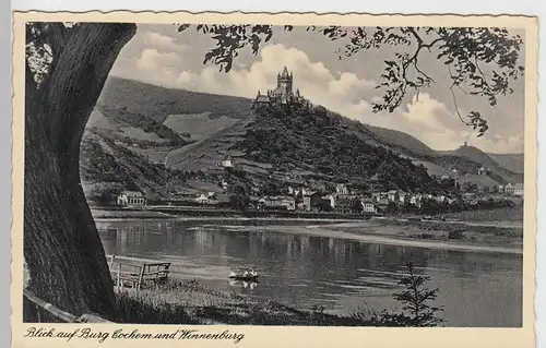 (97689) AK Cochem, Blick zur Reichsburg, Winneburg, vor 1945