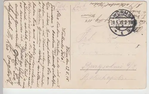 (97476) AK Worms, Ludwigsbrücke, Feldpost 1915