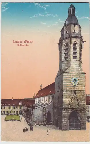 (95873) AK Landau (Pfalz), Stiftskirche, 1920