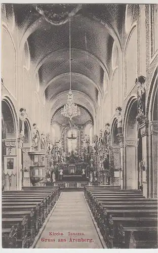 (95869) AK Koblenz-Arenberg, Kirche Inneres, vor 1945