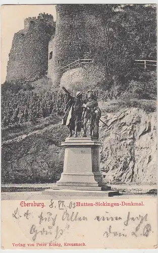 (95786) AK Ebernburg, Hutten-Sickingen-Denkmal 1903