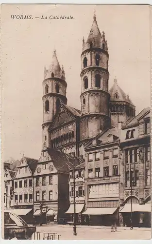 (95762) AK Worms, Kathedrale, franz. Karte 1927