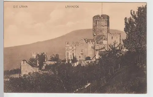 (95646) AK Oberlahnstein, Burg Lahneck, 1907