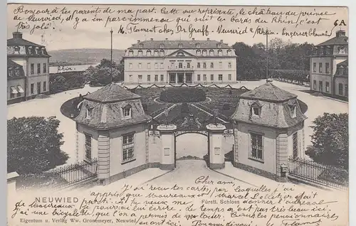 (95569) AK Neuwied, Schloss, Bahnpost 1903