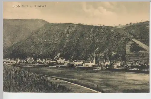 (95426) AK Brodenbach a.d. Mosel, Panorama, 1914