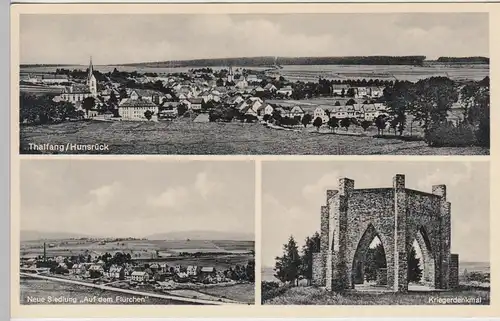 (95064) AK Thalfang, Neue Siedlung Auf dem Flürchen, Kriegerdenkmal