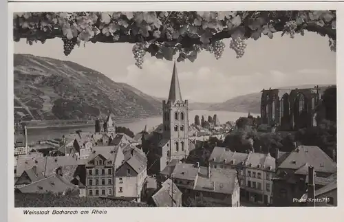 (94841) Foto AK Bacharach am Rhein, Teilansicht