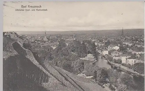 (94798) AK Bad Kreuznach, Gesamtansicht, 1910