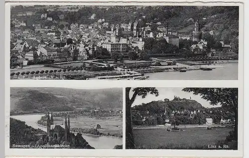 (92707) AK Remagen, Linz, Andernach, Mehrbildkarte aus Leporello vor 1945