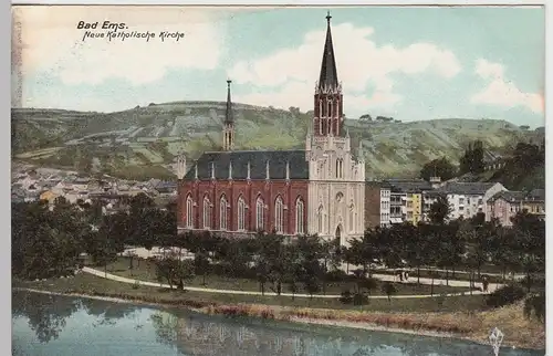(89852) AK Bad Ems, Neue katholische Kirche, bis 1905