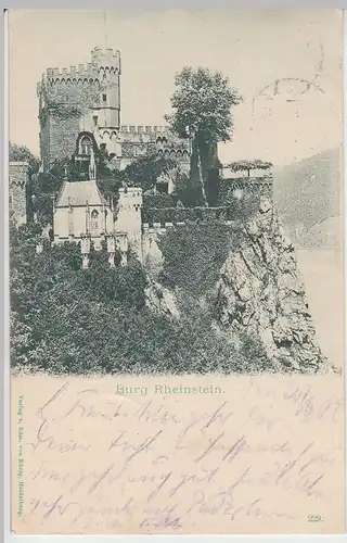 (88749) AK Burg Rheinstein b. Trechtingshausen 1902