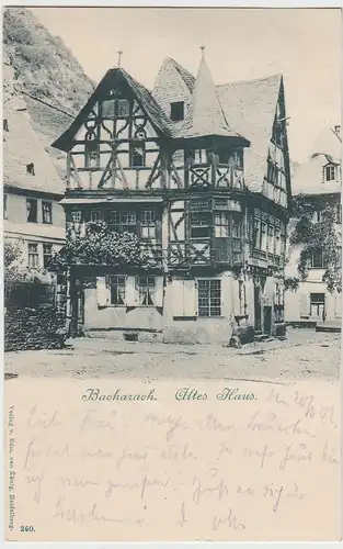 (88748) AK Bacharach, Altes Haus, 1902