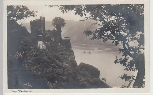 (87960) Foto AK Trechtingshausen, Burg Rheinstein, vor 1945
