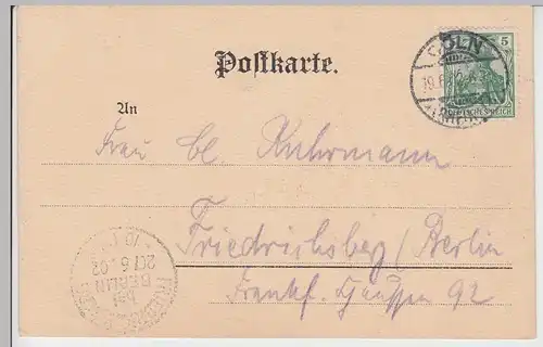 (87862) Künstler AK Burg Cochem 1902