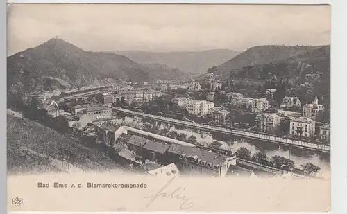 (84819) AK Bad Ems, Ansicht von der Bismarckpromenade 1904