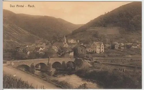(8115) AK Rech, Panorama, Ahrtal, vor 1945