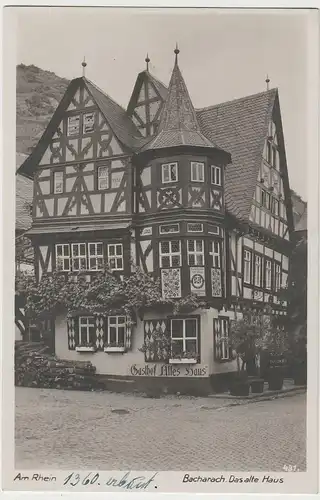 (80282) Foto AK Bacharach, Das alte Haus, vor 1945