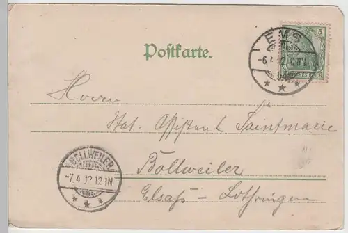 (79838) AK Bad Ems, Lahnpartie 1902