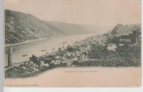 (79757) AK Oberwesel und der Rhein, bis 1905