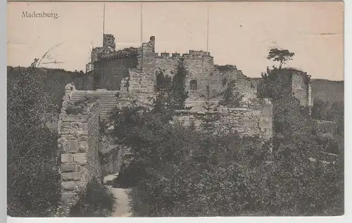 (78996) AK Ruine Madenburg am Pfälzerwald, 1928