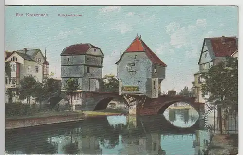 (78695) AK Bad Kreuznach, Brückenhäuser, 1909