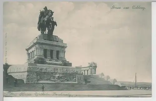 (78469) AK Koblenz, Kaiser Wilhelm-Denkmal, bis 1905