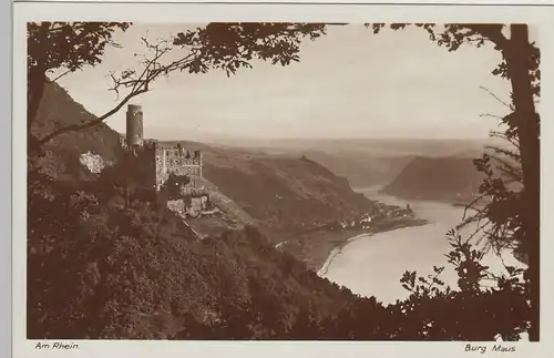 (78447) Foto AK Burg Maus bei Sankt Goarshausen, vor 1945