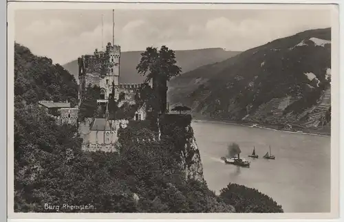 (78443) Foto AK Trechtingshausen, Burg Rheinstein, vor 1945