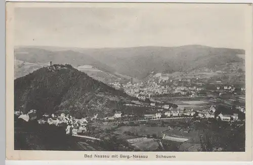 (78144) AK Nassau (Lahn) mit Berg. Nassau und Scheuern, vor 1945