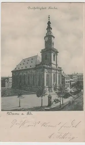 (77219) AK Worms, Rhein, Dreifaltigkeitskirche 1905