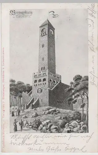 (76828) AK Peterskopf (Haardt), Bismarckturm, 1904