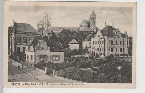 (76737) AK Speyer, Blick a.d. Dom, Konsistorium u. Kreisarchiv, 1916