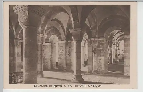 (75923) AK Speyer, Dom, Krypta, Mittelteil, vor 1945