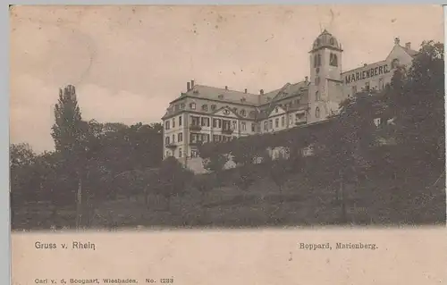 (72633) AK Gruss vom Rhein, Boppard, Marienberg, bis 1905