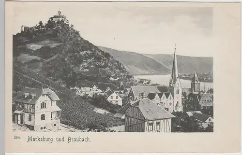 (71423) AK Braubach am Rhein, Marksburg, bis 1905