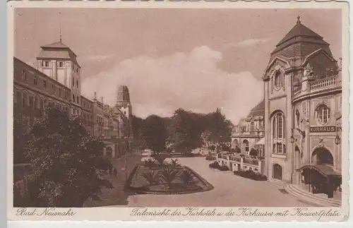 (66263) AK Bad Neuenahr, Teilansicht d. Kurhotels u.d. Kurhauses, 1932